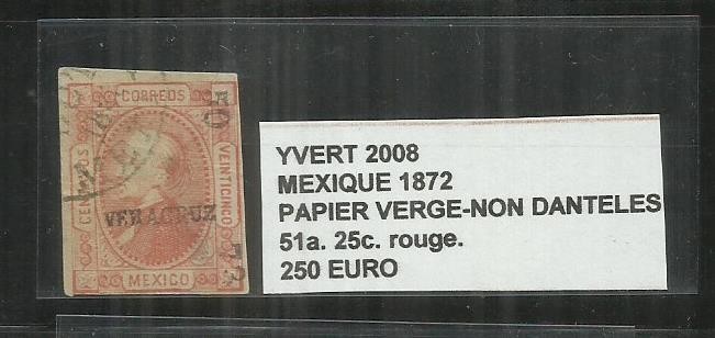 MEXIC 1872 - 51 A. 25 C.