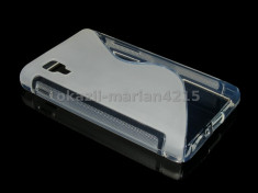 HUSA LG OPTIMUS L4 2 E440 SILICON ALB TRANSPARENT - CURIER GRATUIT foto