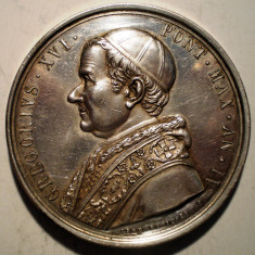 C.331 ITALIA VATICAN MEDALIE PAPA GREGORIUS XVI 1834 ARGINT 32,9g/44mm CERBARA