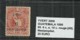 GUATEMALA 1897 - 85. 6 C. S. 10 C., Nestampilat