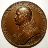 C.449 ITALIA VATICAN MEDALIE PAPA PIUS XI 1933/4 BRONZ 44mm MISTRUZZI