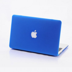 Carcasa protectie slim din plastic cu decupaj pentru MacBook Air 13.3 - albastru inchis foto