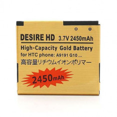 Acumulator HTC Desire HD / Ace A919 / Inspire 4G / 7 Sourround 2450mAh Gold De Putere foto