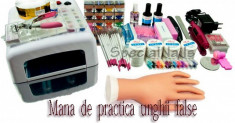 Kit complet 2 nailart +Pasi de aplicare unghii false + MANA DE PRACTICA foto