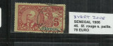 SENEGAL 1906 - 46. 5 F., Stampilat