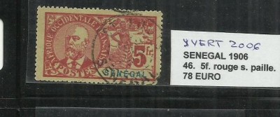 SENEGAL 1906 - 46. 5 F. foto