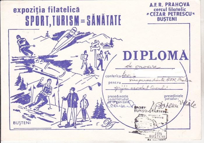 bnk fil Diploma Expo fil Sport Turism = Sanatate Busteni 1987 ?
