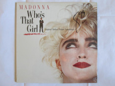 VINIL L.P. ORIGINAL(MADE IN CANADA) MADONNA ALBUMUL WHO&amp;#039;S THAT GIRL STARE F.BUNA foto