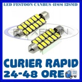 BEC AUTO LED LEDURI SOFIT FESTOON C5W C10W 41 mm 12 SMD 5730 CANBUS FARA EROARE, Universal, ZDM