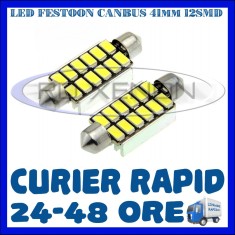 BEC AUTO LED LEDURI SOFIT FESTOON C5W C10W 41 mm 12 SMD 5730 CANBUS FARA EROARE