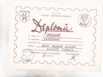 bnk fil Diploma Expo fil Expotrans Ziua aviatiei Plopeni 1985? foto