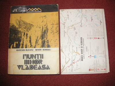 Muntii Bihor-Vladeasa - monografie montana- M.Bleahu,S.Bordea - cu harta foto