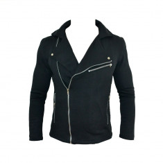 Jacheta tip Zara Man , Neagra , de Toamna , din Bumbac , Slim , Masura XL G70 foto