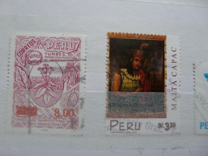 Peru 4 TIMBRE STAMPILATE