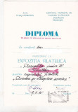 Bnk fil Diploma Expozitia filatelica Aeromfila junior 85 Pucioasa