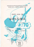 Bnk fil Diploma Expozitia filatelica Expo Avia 80 Deveselu
