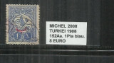 TURCIA 1908 - 150 Aa. 2 PIA., Stampilat