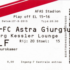 Bilet meci fotbal AZ ALKMAAR - ASTRA GIURGIU 27.08.2015 Europa League