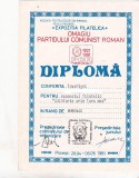 Bnk fil Diploma Expozitia filatelica Omagiu PCR Ploiesti 1981