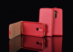 Husa iPhone 4 4S Flip Case Inchidere Magnetica Red foto
