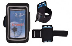 SUPORT BRAT ARMBAND TELEFON MARIME IPHONE 6 PLUS / NOTE 2 3 4 5 NEGRU foto