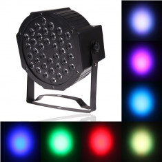 Proiector Scaner joc lumini DMX 7 canale Flat Par Light RGB 36 LED Video ventila foto