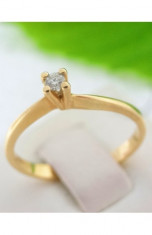 Inel aur 14k, diamant de cca. 0.05 ct, 2.12 grame foto