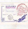 Bnk fil Diploma Expozitia filatelica Expotrans 84 Timisoara