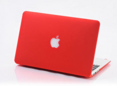 Carcasa protectie slim din plastic cu decupaj pentru MacBook Air 13.3 - rosie foto