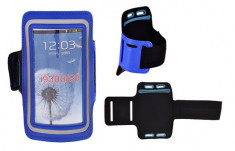 SUPORT BRAT ARMBAND TELEFON MARIME IPHONE 6 PLUS / NOTE 2 3 4 5 BLUE foto