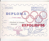 Bnk fil Diploma Expozitia filatelica Expolimp Timisoara 1988