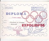 bnk fil Diploma Expozitia filatelica Expolimp Timisoara 1988