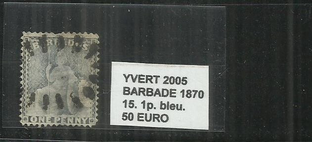 BARBADOS 1870 - 15. 1 P.