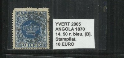ANGOLA 1870 - 14. 50 R. foto