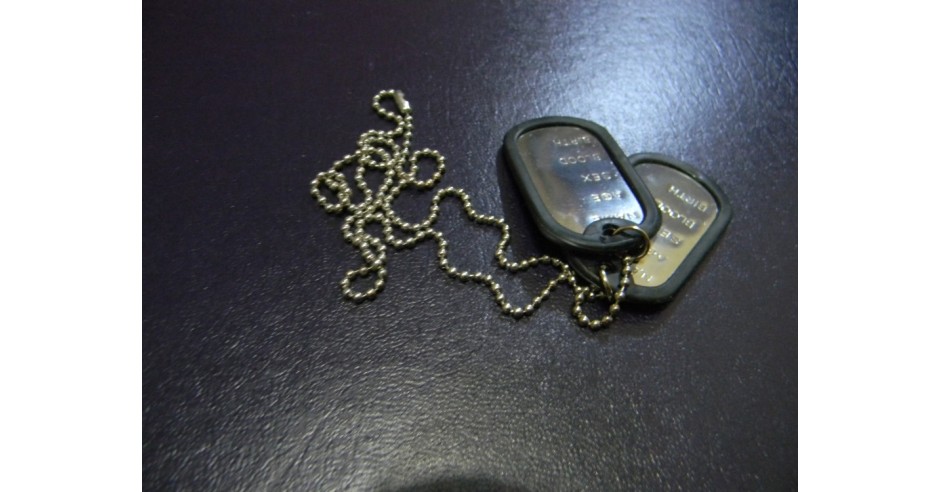 Medalion Dog Tag Dublu cu rama silicon INOX. DOGTAG Pandativ. Sigilat ...