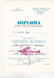 Bnk fil Diploma Expozitia filatelica Aeromfila 83 Pucioasa