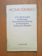 d10 Cuvantare la Plenara Comitetului Central al Partidului comunist - Ceausescu foto
