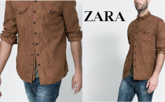 ZARA MAN Denim Couture, Camasa gen Geaca Barbati SLIM Model deosebit Marime XL foto