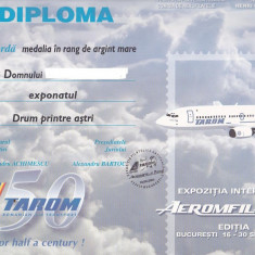 bnk fil Diploma Expozitia filatelica Aeromfila 2004 Bucuresti