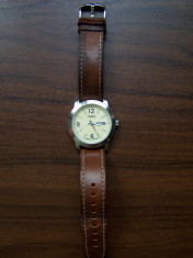 Ceas Timex, barbatesc, curea piele maro foto