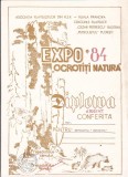 Bnk fil Diploma Expozitia filatelica Expo 84 Ocrotiti natura Busteni