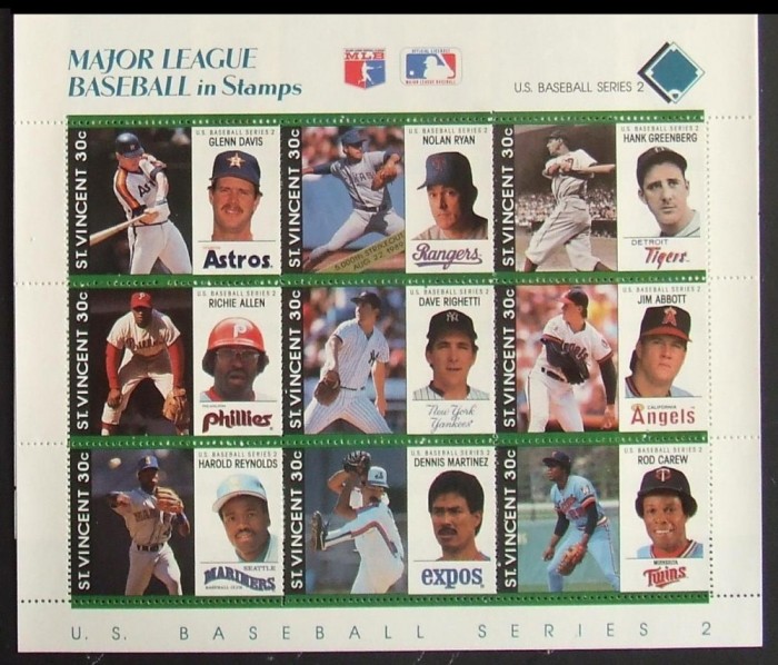 ST. VINCENT - BASEBALL 1 M/SH, NEOBLITERATA - D 094B ST. VINCENT - BASEBALL 1 M/SH, NEOBLITERATA - D 094B