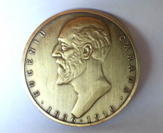 Medalie masonica loja Eugeniu Carada mason aniversare freemason 60 mm foto