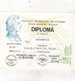 Bnk fil Diploma Expozitia filatelica Eminesciana Botosani 1979