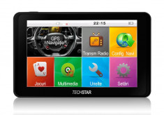 GPS Auto 5&amp;quot; TECHSTAR GoTrack HD Navigatie 8GB AUTO TAXI CAMION IGO 3D Full EU+RO foto