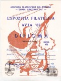 Bnk fil Diploma Expozitia filatelica Avia 87 Caracal