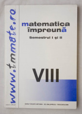 Matematica impreuna - culegere de exercitii pentru clasa a VIII-a Waldpress foto