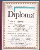 Bnk fil Diploma Expozitia filatelica Cosmofila 1985 Medias