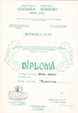 bnk fil Diploma Expozitia filatelica Botanica II - 78 Bucuresti
