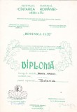 Bnk fil Diploma Expozitia filatelica Botanica II - 78 Bucuresti